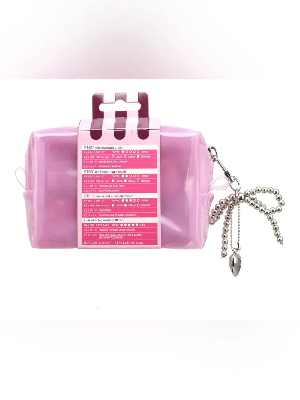 Real Techniques Sweet Tooth Treat Yourself Travel Brush & Puff 5 Piece Set